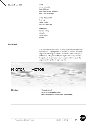 Physics activity  - Paper helicopters