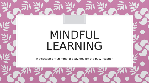 Mindful activities - SEMH