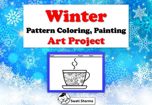 Winter Pattern Coloring, Painting Art Project