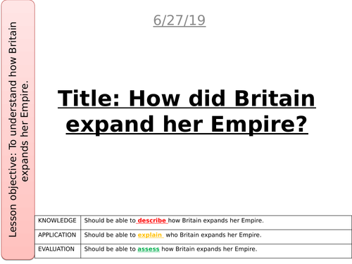 How Did Britain Expand Her Empire Teaching Resources 