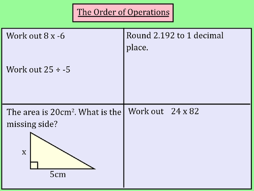 Order of Operations (BIDMAS) Mastery