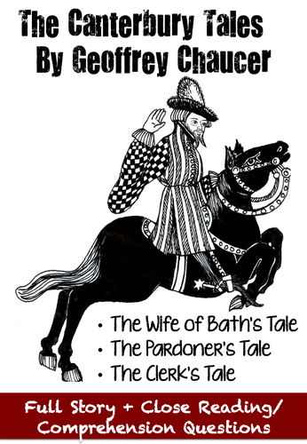 The Canterbury Tales - Close Reading Comprehension Passages + Questions + GOOGLE DRIVE LINKS