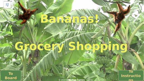 Grocery Shopping Bananas Interactive English PowerPoint Game