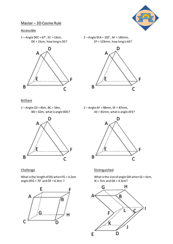 Pyth, Trig and Further Trig including 3D questions and answers