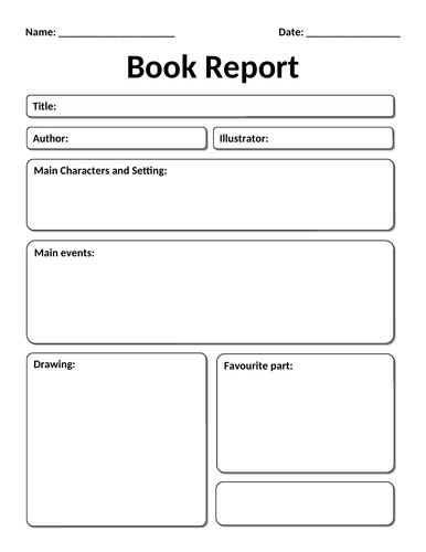 guided reading book reports