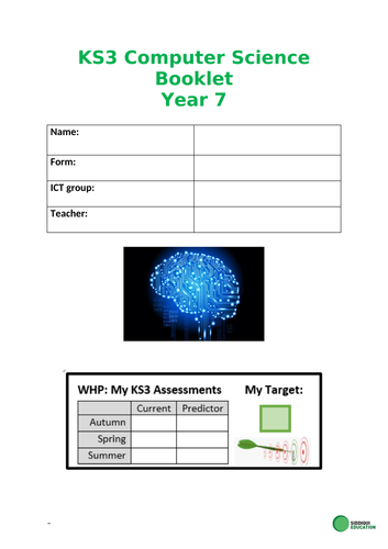 KS3  Computer Science progress & assessment log