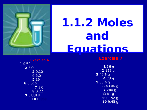 Year 12 Chemistry - Module 2 - Foundations in Chemistry - Using the mole