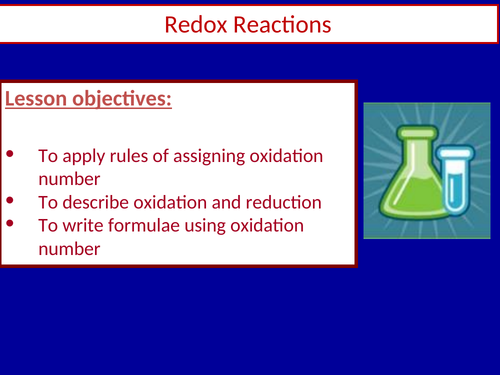 Year 12 Chemistry - Module 2 - Foundations in Chemistry - Redox