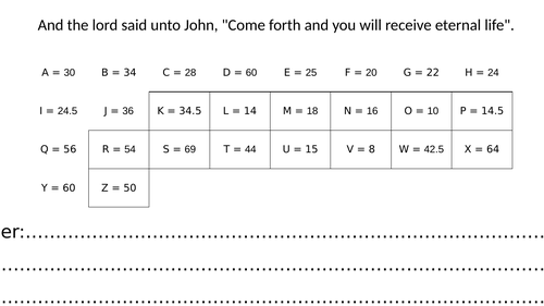 Collect a joke - Area of triangles and trapeziums