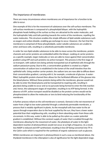 Biological membrane structure picture