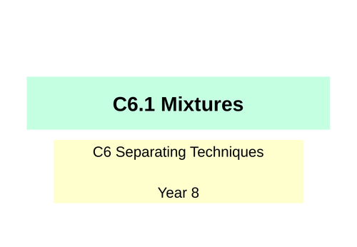 Activate KS3 Science - C6 Separation Techniques