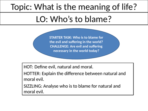 Who's to blame? - KS3 Philosophy Lesson