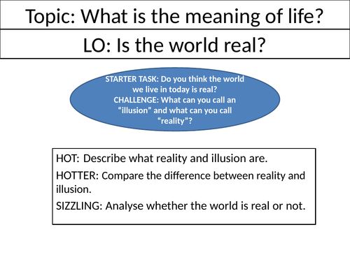 Is the world real? - KS3 Philosophy Lesson