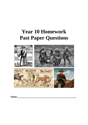 Edexcel GCSE History Example Questions Booklets