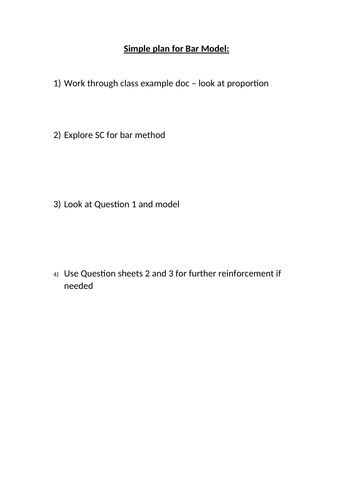 Bar model - Simple  guide for fractions