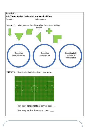 vertical and horizontal lines