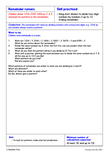 division problem solving questions year 5