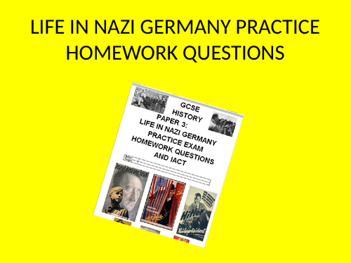 a level nazi germany essay questions