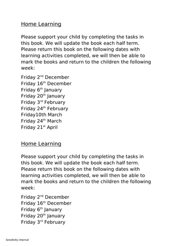 Homework for year 2