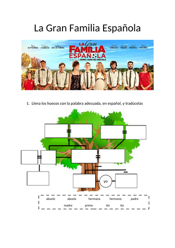 Booklet designed around the film 'La Gran Familia Española'