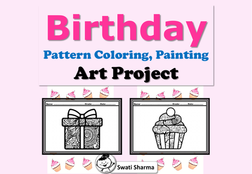 Birthday, Pattern Coloring, Painting, Art Project