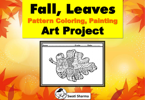 Fall, Leaves, Pattern Coloring, Painting, Art Project