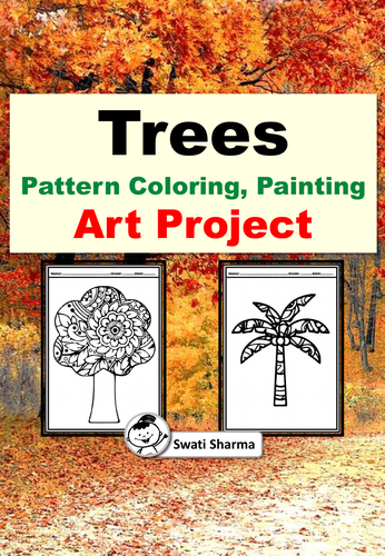 Fall, Trees, Pattern Coloring, Painting, Art Project