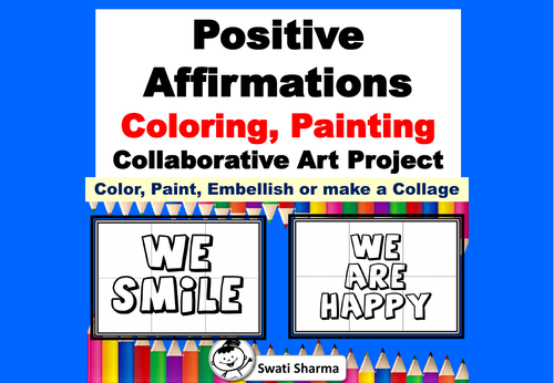 Positive Affirmations, Growth Mindset, Posters, Art Project