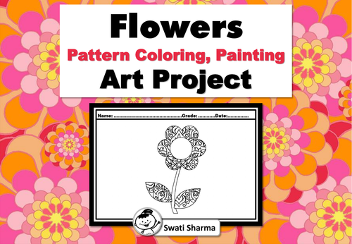 Spring, Flowers, Pattern Coloring, Painting, Art Project, Calm Down Activity