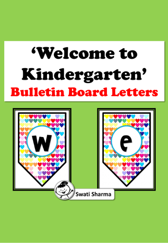 Welcome to Kindergarten, Bulletin Board Letters/Banner