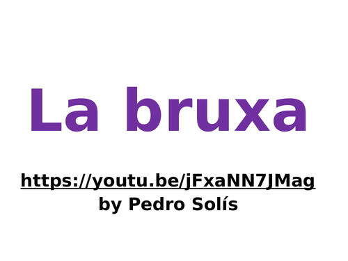 Spanish end of year activity based on La Bruxa