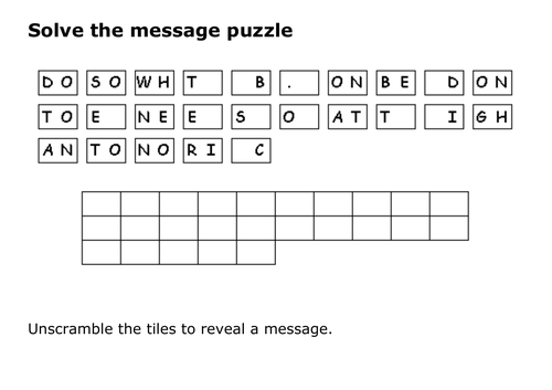 Solve the message puzzle from Jane Austen