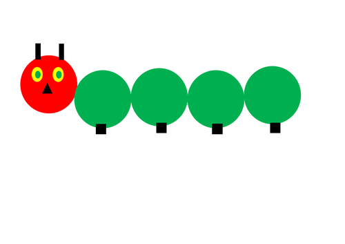 Cut and Stick The Very Hungry Caterpillar shapes