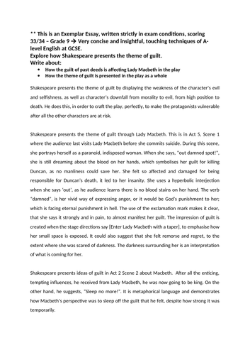 grade 9 english literature essay