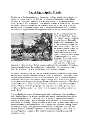 Bay of Pigs - AQA 7042