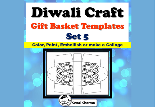 Diwali Craft, Gift Basket Templates, Pattern Coloring, Set 5
