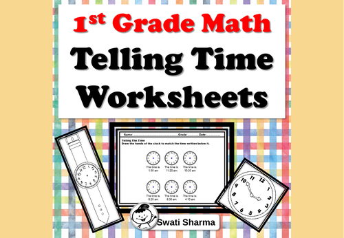 1st Grade Math, Telling Time Worksheets