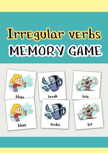 irregular verbs memory game teaching resources