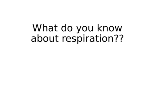 AQA Biology A level lessons covering Respiration topic