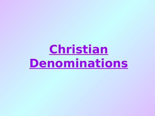 Christian Denominations