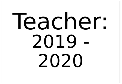 Teacher Organisation Planner