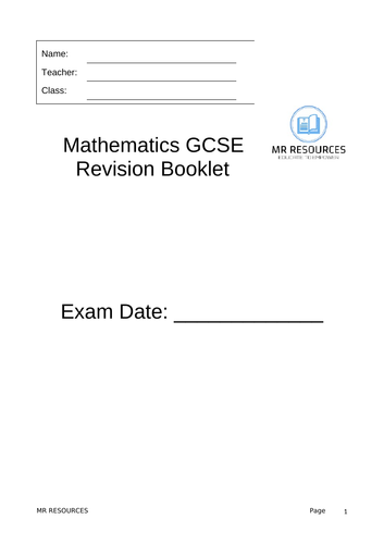 GCSE Maths 9-1 Revision Booklet