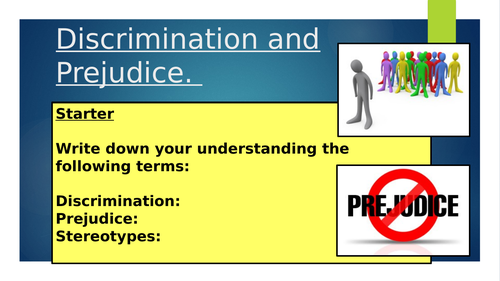 Discrimination and Prejudice PowerPoint