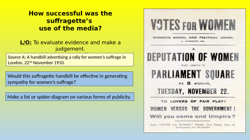 Suffragettes & publicity