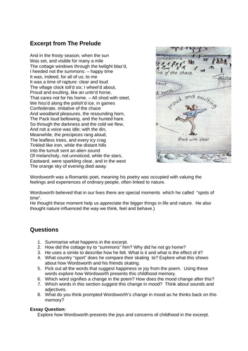 Year 7 poetry comprehension image