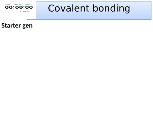 Topic 2 Covalent bonding AQA trilogy