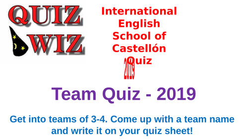 2019 End of Year Quiz