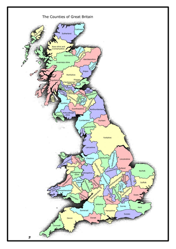 UK Counties - MAP