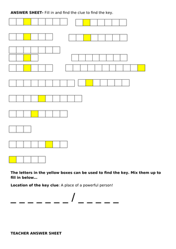 Languages escape room - end of term / transition / why learn languages activity