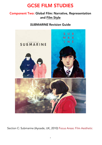 WJEC Eduqas GCSE FILM STUDIES SUBMARINE (AYOADE, 2010) STUDY BOOK